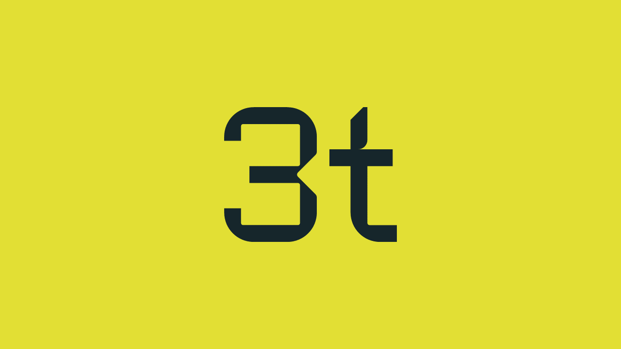 Bold black text "3t" on a bright yellow background, exuding an energetic vibe reminiscent of rigorous training environments.